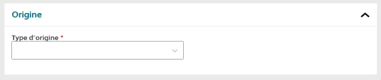 Indiquez l'origine de l'activité